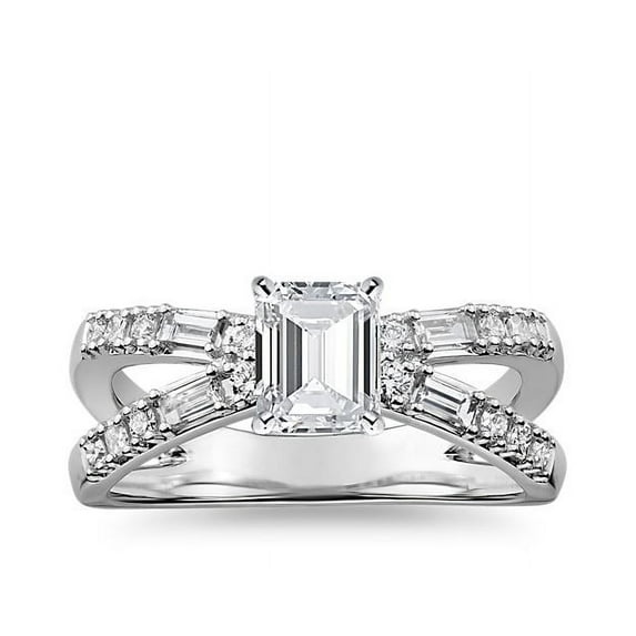Diamond-Capitals 2.60 Ct Excellent Emerald Cut Natural Diamond (F-G/VS1) Solitiare Wedding Ring for Women Solid 950 Platinum Size 3