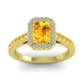 thumbnail image 1 of Diamond-Capitals 2.95 Carat Natural Diamond Citrine Gemstone New Engagement Ring for her Solid 14K Yellow Gold Size 4, 1 of 8