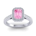 thumbnail image 1 of Diamond-Capitals 2.95 Carat New Natural Diamond Pink Sapphire Gemstone Womens Ring for Wedding and Engagement 14K White Gold Size 11, 1 of 8