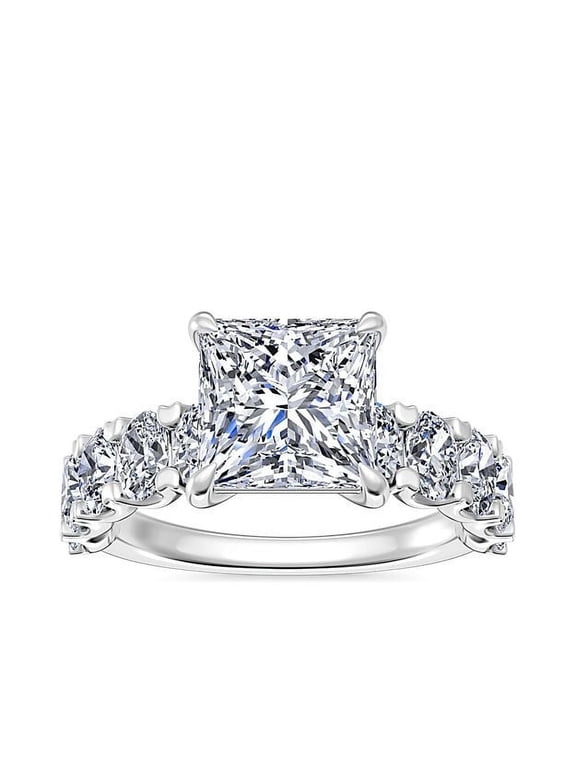 3.00 Ct Genuine Princess Shape Natural Diamond Solitaire Anniversary Ring for Ladies Solid 950 Platinum Size 5.5 (F-G/VS1)