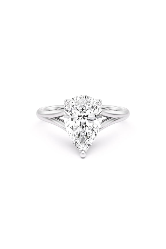 5.00 Ct Wonderful Pear Cut Solitaire IGI Certified Lab Grown Diamond Engagement Ring for her Solid 18K White Gold Size 5