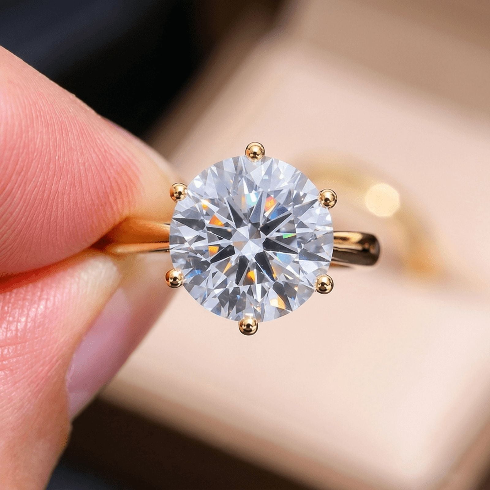 Diamond-Capitals 5.00 tcw Unique Round Shape IGI Certified Lab Grown ...