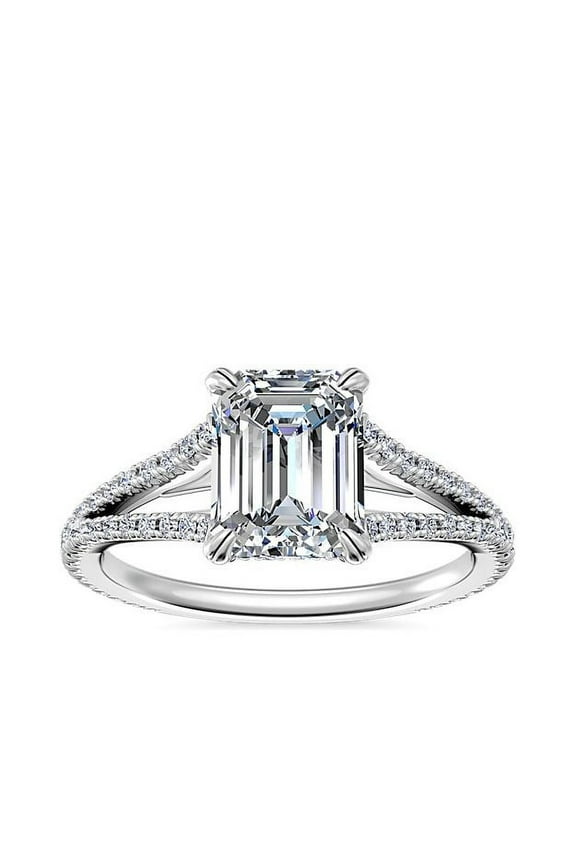 Emerald Cut 2.20 Ct Beautiful Natural Diamond Solitaire Anniversary Ring for Gift Solid 950 Platinum (F-G/VS1) Size 7