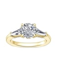 thumbnail image 1 of Diamond-Capitals IGI Certified 2.40 Ct Classic Cushion Cut Lab Grown Diamond Three Stone Anniversary Ring for Women Solid 14K Yellow Gold (E/VVS2) Size 11.5, 1 of 9