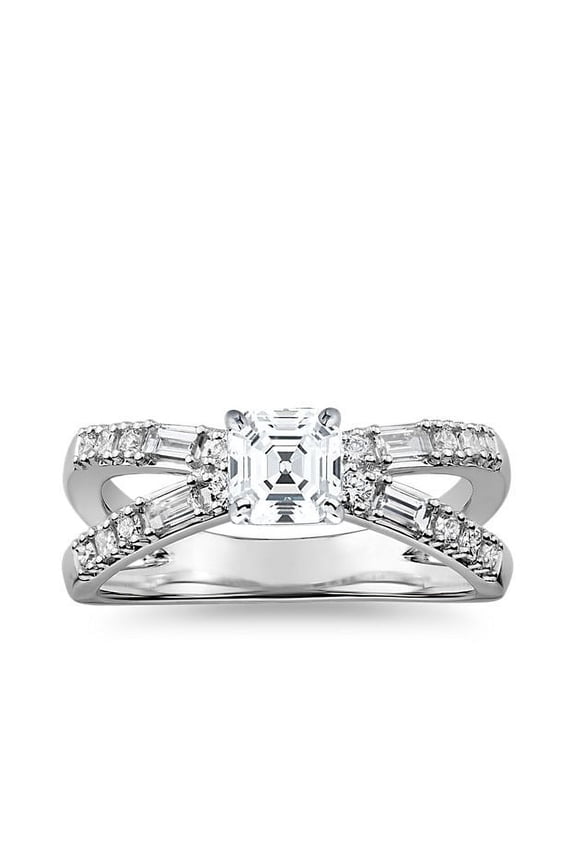 IGI Certified 2.60 Carat Classy Asscher Cut Lab Grown Diamond (E/VVS2) Solitiare Anniversary Ring For Women Solid 18K White Gold Size 10