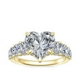 thumbnail image 1 of Diamond-Capitals IGI Certified 3.00 Carat Shiny Heart Shape Lab Grown Diamond (E/VVS2) Solitiare Wedding Ring For Her Solid 18K Yellow Gold Size 4, 1 of 9