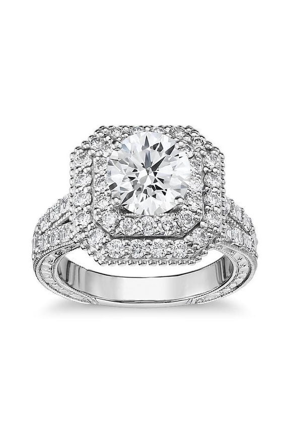 IGI Certified 3.00 Carat Shiny Round Shape Lab Grown Diamond (E/VVS2) Solitiare Wedding Ring For Her Solid 18K Yellow Gold Size 4