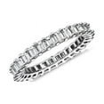 thumbnail image 1 of Diamond-Capitals Latest Emerald Cut 1.00 Ct Natural Diamond Engagement Eternity Band for Women Solid 950 Platinum (F-G/VS1) Size 6, 1 of 7