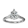 thumbnail image 1 of Diamond-Capitals Natural 2.20 Ct Classic Pear Cut Diamond Three Stone Anniversary Ring for Women Solid 950 Platinum (F-G/VS1) Size 11.5, 1 of 7