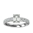 thumbnail image 1 of Diamond-Capitals New 2.50 Carat Emerald Cut IGI Certified Lab Grown Diamond Solitaire Engagement Ring for Women Solid 18K White Gold Size 11.5 (E/VVS2), 1 of 7