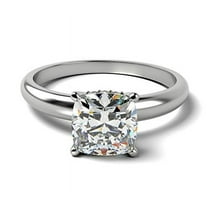 Diamond-Capitals Solitaire Round Brilliant Cut Diamond Engagement Ring 2.12 ct, White Gold