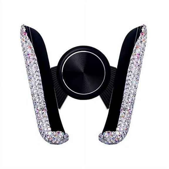 Diamond Car Phone Holder, 2-in-1 A-ir Vent & Dashboard Mount, Gravity Auto-Clamp Stand for Women