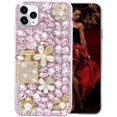 thumbnail image 1 of Diamond Case Compatible with Apple iPhone 11 Pro 5.8 Inch Case for Girls Fashion Luxury Bling Bling Diamond Rhinestone Gemstone 3D Perfume Bottle and Flower Gemstone Soft TPU Back case, 1 of 12