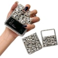 thumbnail image 1 of Diamond Case for Samsung Galaxy Z Flip 5 5G,Sparkly Crystal Clear 3D Handmade Full Body Rhinestone Gemstone Glitter Samsung Z Flip 5 Phone Case Cover for Women Girls, 1 of 5