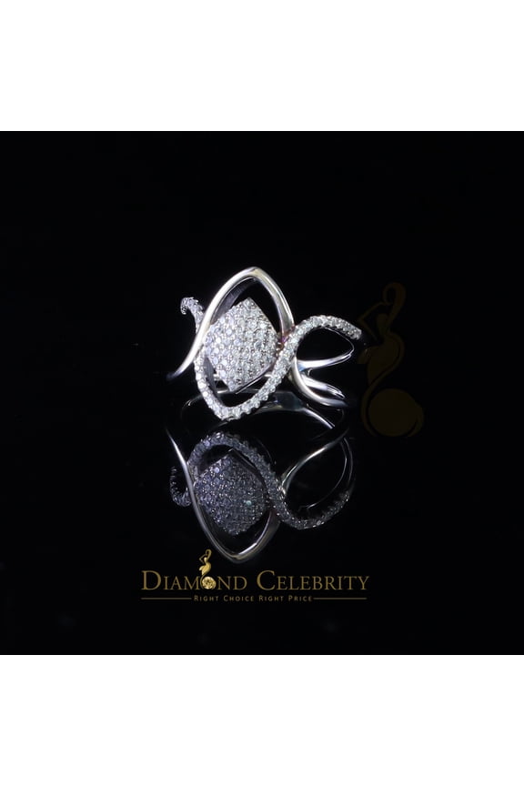 's 25 Cubic Zirconia Silver Kite Shape Natural White stones With Womens Ring Size 7