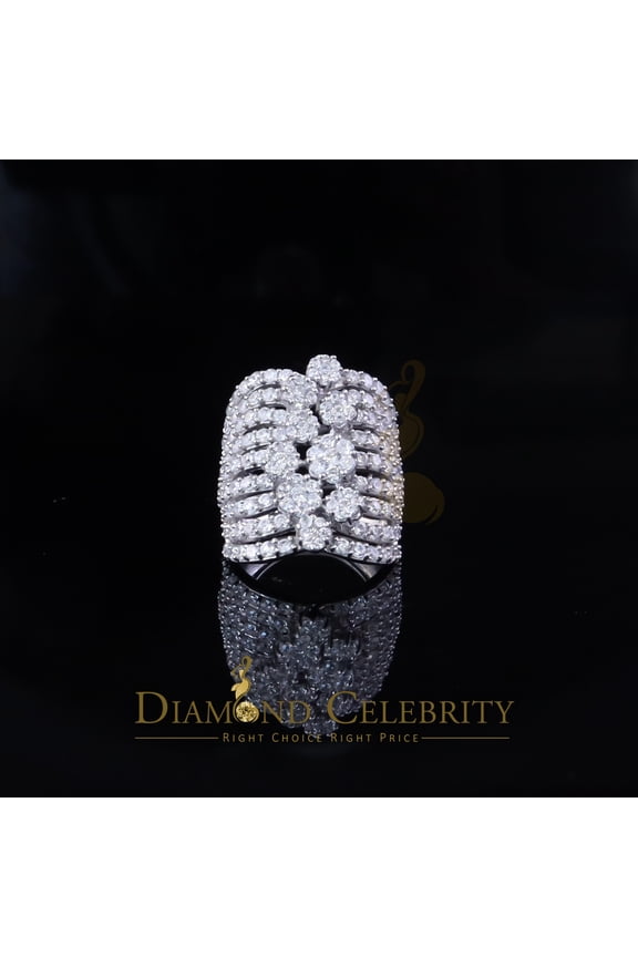 's 925 Silver White 7.00 ct Cubic Zirconia Water Fall Fashion Womens Ring Size 5.5