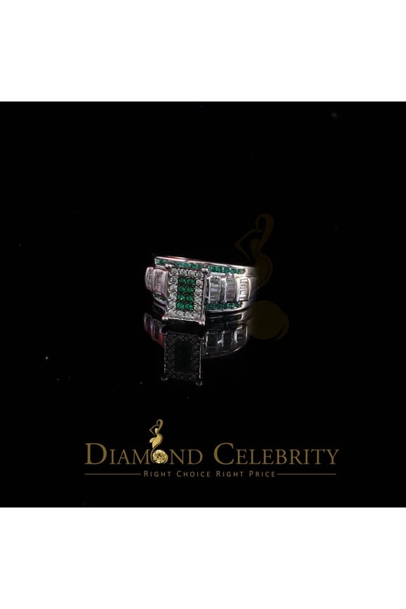 's 925 Sterling White Silver Cinderella Cubic Zirconia 1.50ct Womens Ring Size 7