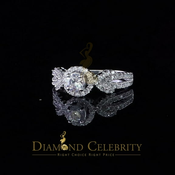 Diamond Celebrity's Diamond Celebritees Sterling Silver 925 White 64 Cubic Zirconia Women's Ring Size 8