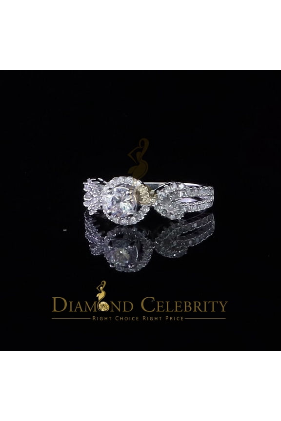 's Diamond Celebritees Sterling Silver 925 White 64 Cubic Zirconia Women's Ring Size 8