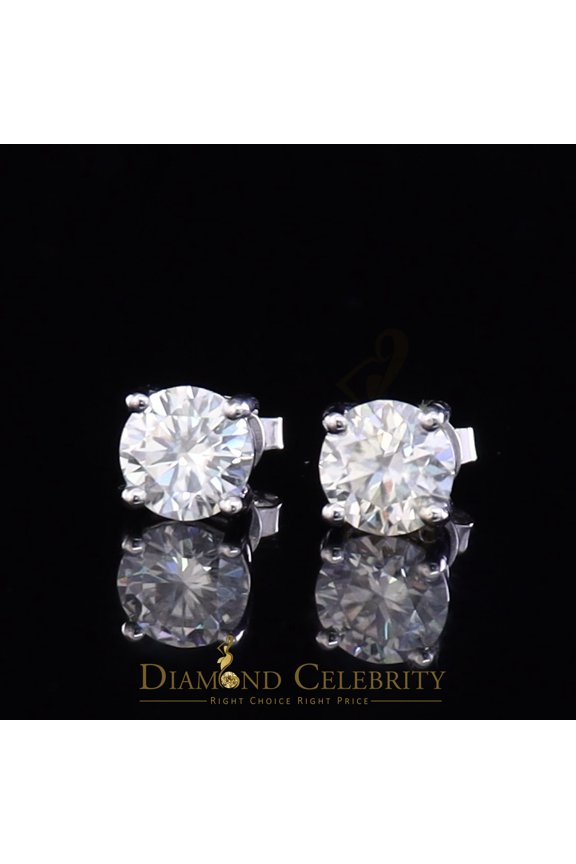 Diamond Celebrity's Men's & Women's 925 Silver White 0.66ct VVS 'D' Color Moissanite Stud Earrings