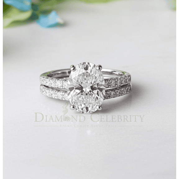 Diamond Celebrity's White 5.50ct Cubic Zirconia 925 Sterling Silver Bridal Style Women's Ring SZ 7