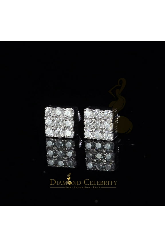 Diamond Celebrity's Women's/Men's 925 Silver White 2.00ct VVS 'D' Moissanite 9 stone Stud Earrings