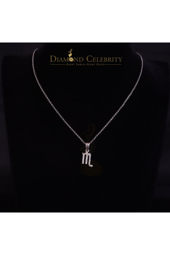 's0.55ct Cubic Zirconia White Silver SCORPION NOVEMBER Month Pendant Men & Women