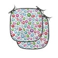 thumbnail image 1 of Diamond Chair Seating Cushion Set of 2, Heart Geometric Shaped Colorful Little Diamonds Precious Gemstones Crystals Pattern, Seat Pads with Anti-slip Backing, 16"x16", Multicolor, by Ambesonne, 1 of 7