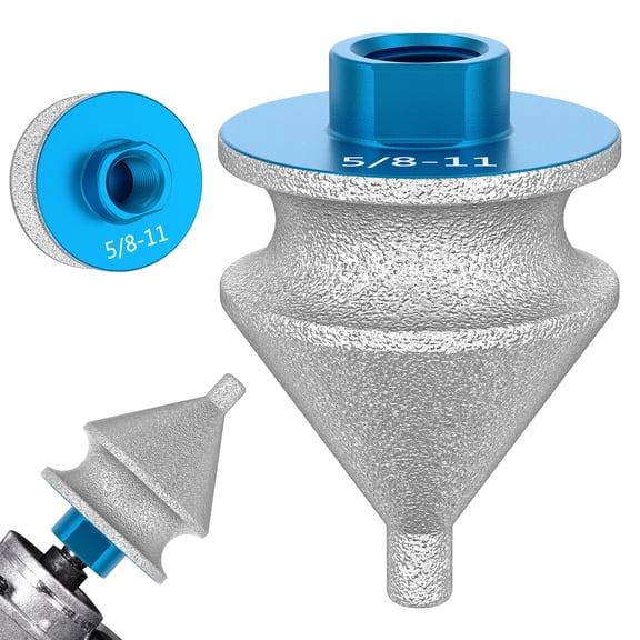 Diamond Chamfer Router Bit for Angle Grinder 4 in 1 Diamond Chamfer Cutter with 5/8in-11 Thread for Tiles Marble Concrete