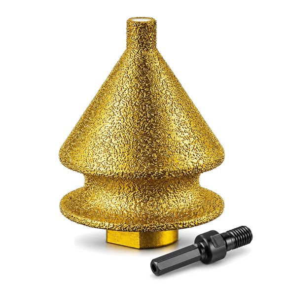 Diamond Chamfering Bit, 4-in-1 Brazed Multi-Function With M10 Adapter, Universal Tool For Tile Stone Marble Edge Finishing