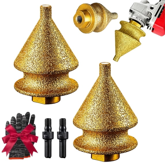 Diamond Chamfering Bit for Angle Grinder, 4-in-1 Diamond Beveling Bit Milling Finger Bits for Tile, Porcelain, Marble, Granite, Stone, Hole Enlarger & Edge Smoother with M10 Thread Adapter (MIX)
