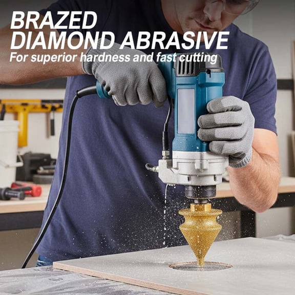 Diamond Chamfering Bit, Angle Grinder Diamond Bit for Precise Metalwork, Professional Grade Chamfering Tool for Angle Grinders, Durable Abrasive Bit for Metal Finishing and Engineering, by UKHCCC