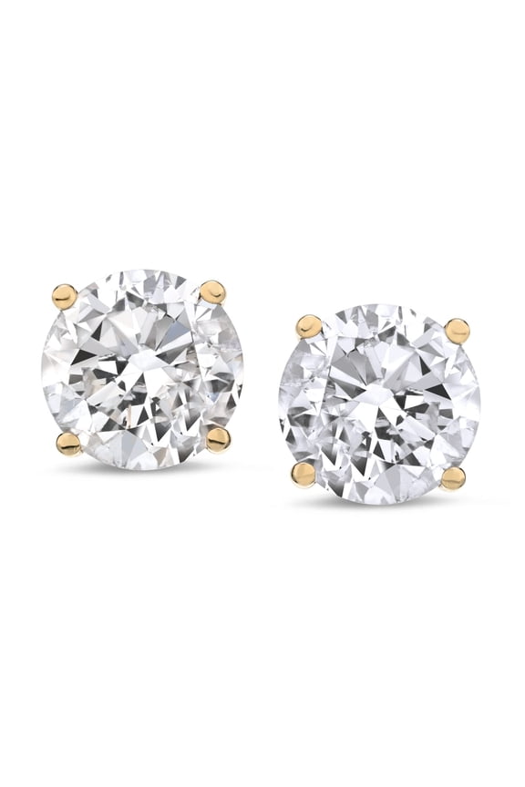 CERTIFIED 1 to 12 Carat LAB GROWN Solitaire Diamond Stud Earrings Round Cut 4 Prong Screw Back (F-G Color, VS1-VS2 Eye Clean Clarity)