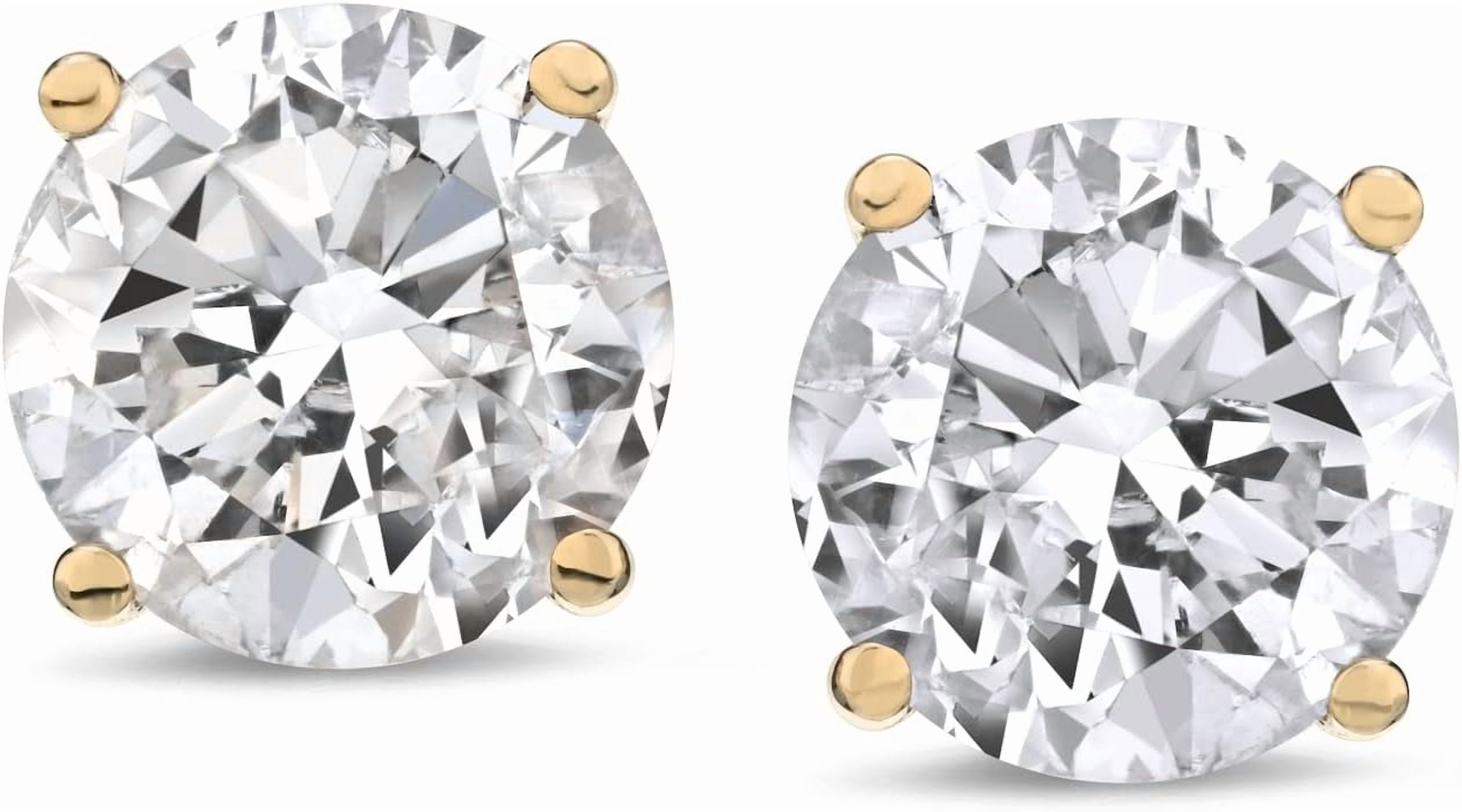 The Diamond Channel CERTIFIED 1 to 6 Carat LAB GROWN Solitaire Diamond Stud Earrings Round Cut 4 Prong Screw Back (F-G Color, VS1-VS2 Eye Clean Clarity)