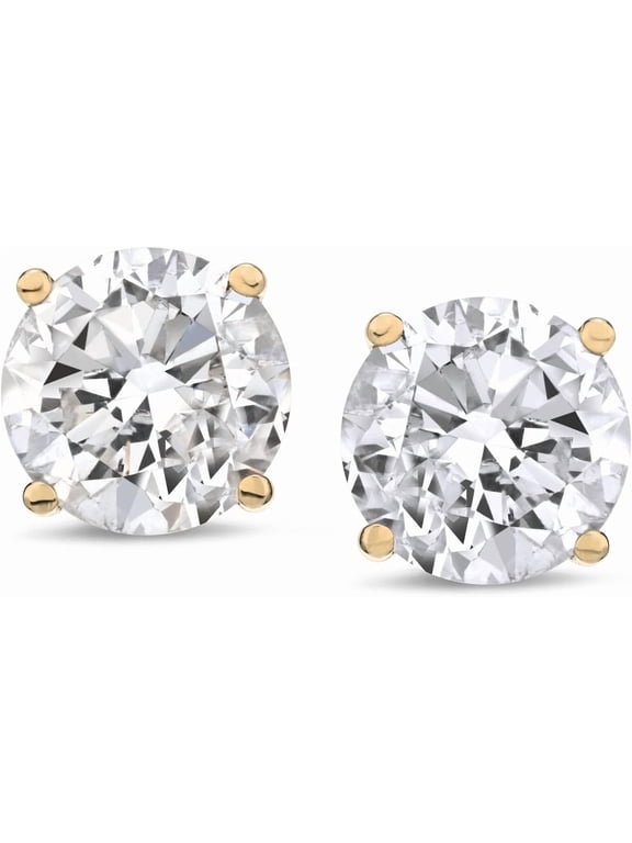 CERTIFIED 1 to 6 Carat LAB GROWN Solitaire Diamond Stud Earrings Round Cut 4 Prong Screw Back (F-G Color, VS1-VS2 Eye Clean Clarity)