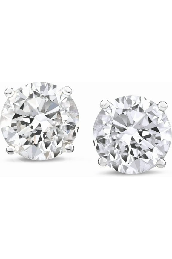 The Diamond Channel CERTIFIED 1 to 6 Carat LAB GROWN Solitaire Diamond Stud Earrings Round Cut 4 Prong Screw Back (F-G Color, VS1-VS2 Eye Clean Clarity)