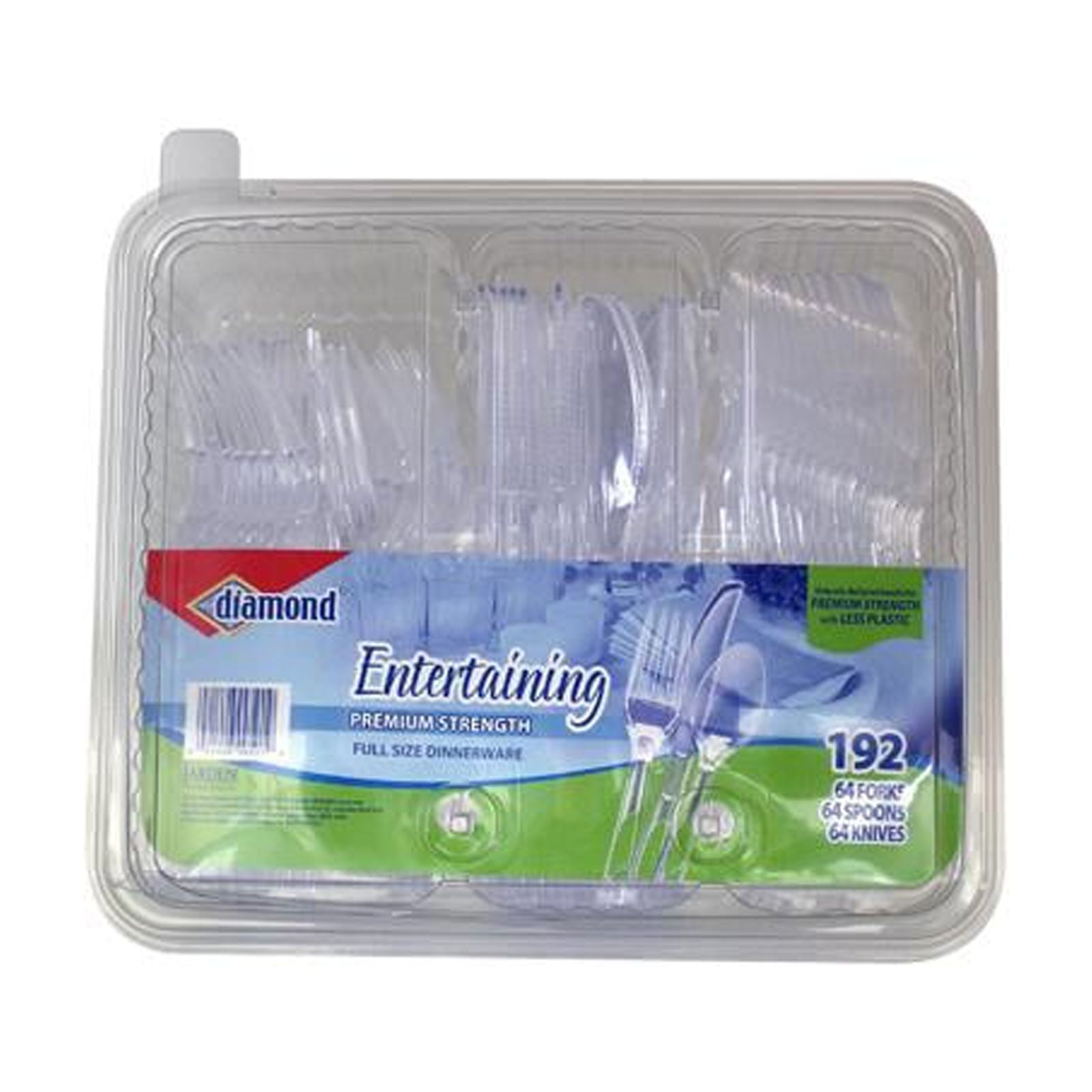 Diamond Clear Assorted Cutlery, 192 Count