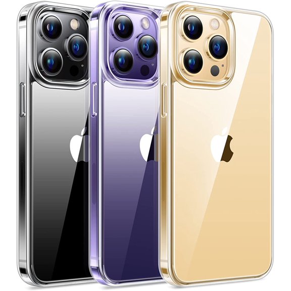 Diamond Clear Designed for iPhone 14 Pro Case, [10FT Military Grade Drop Tested] [Non-Yellowing] Shockproof Protective Hard Back Slim Ultra-Thin Clear Case for iPhone 14 Pro, 6.1 Inch, Clear