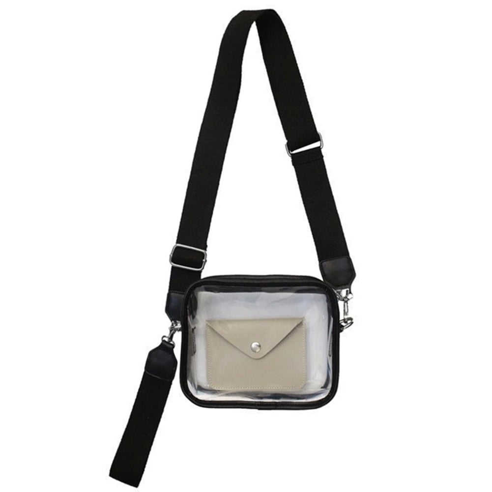 Diamond Clear PVC Crossbody Bags Stadium Approved Shoulder Bag with