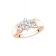 thumbnail image 1 of Diamond Cluster Engagement Ring in 10K Rose Gold (1/2 cttw) (I-Color, SI3/I1-Clarity) (Size-7), 1 of 2