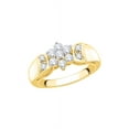 thumbnail image 1 of Diamond Cluster Engagement Ring in 10K Yellow Gold (1/2 cttw) (I-Color, SI3/I1-Clarity) (Size-6.5), 1 of 2