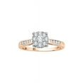 thumbnail image 1 of Diamond Cluster Engagement Ring in 14K Rose Gold (1/4 cttw) (I-Color, SI3-I1 Clarity) (Size-9.5), 1 of 2