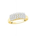 thumbnail image 1 of Diamond Cluster Fashion Ring in 14K Yellow Gold (1/2 cttw) (I-Color, SI3/I1-Clarity) (Size-5), 1 of 2