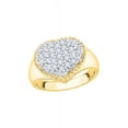 thumbnail image 1 of Diamond Cluster Heart Ring in 14K Yellow Gold (1/4 cttw) (I-Color, SI3/I1-Clarity) (Size-7), 1 of 2