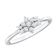 thumbnail image 1 of Diamond Cluster Promise Engagement Ring for Women (HI-SI Grade), 925 Sterling Silver, US 4.00, 1 of 7