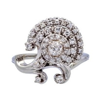 Diamond Cluster Ring, Women's Cocktail Diamond Ring, Halo Diamond Engagement Weddign Ring, 925 Sterling Silver, 2.4 Ct Simulated Diamond, Mother's Day Gift