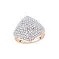 thumbnail image 1 of Diamond Cluster Ring in 10K Rose Gold (1 1/2 cttw) (I-Color, SI3/I1-Clarity) (Size-5.5), 1 of 2