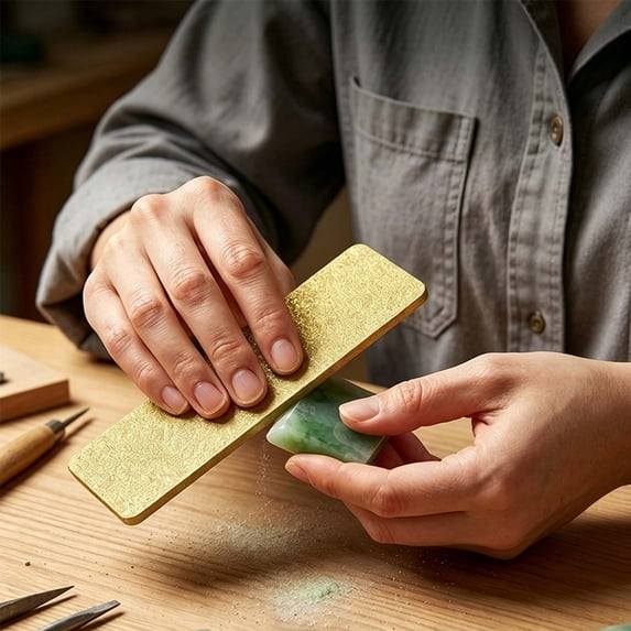 Diamond-Coated Double-Sided Hand Polishing Pad, Grit Golden Trimming ...