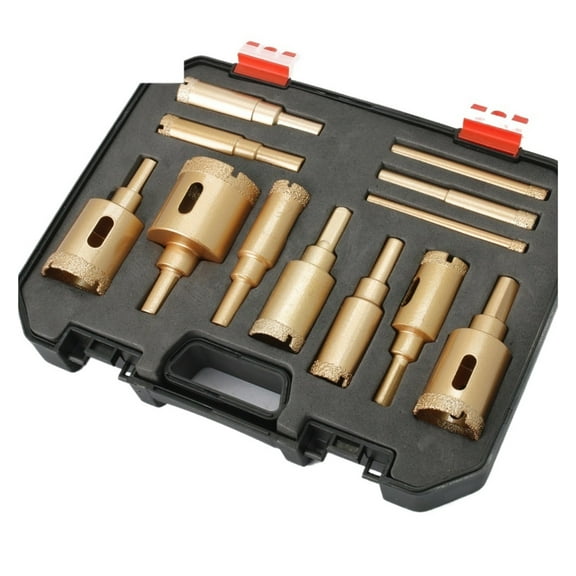 Diamond Coated Drill Bits Set, 10-12Pcs 6-35mm Hole Saw Drill Kit Tools, Hand Tools For s Marble Granite Stone Tile Ceramic