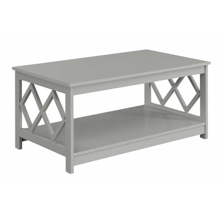 Diamond Coffee Table, Gray - 39.5 x 21.75 x 18 in.